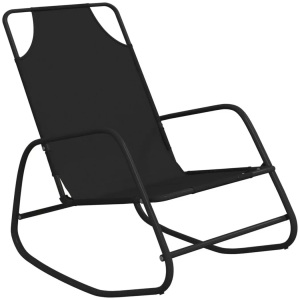 vidaXL, vidaXL Schaukelliege Schwarz Stahl und Textilene, vidaXL Schaukelliege Schwarz Stahl und Textilene