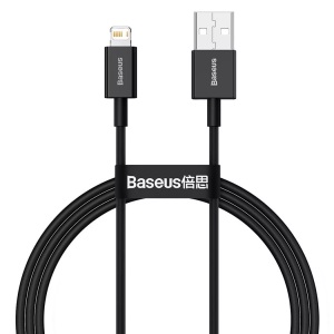 Baseus, Baseus -  Superior Fast Charge USB-A-auf-Lightning-Kabel, 2,4 A, 1 m ? Schwarz, One Size
