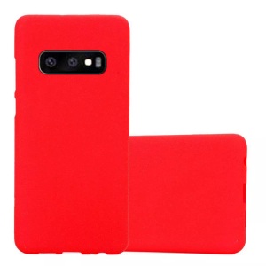 Cadorabo, Hülle für Samsung Galaxy S10e TPU Silikon Frosted, Cadorabo - Hülle für Samsung Galaxy S10e TPU Silikon Frosted, Rot
