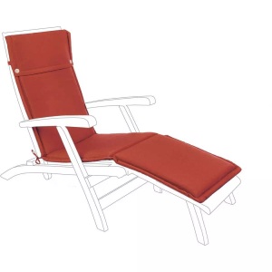 mutoni Garten Deluxe, Kissen für Liegestuhl Steamer orangerot, Kissen für Liegestuhl Steamer orangerot