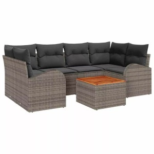 vidaXL, VidaXL - Garten-sofa poly-rattan, One Size, Grau