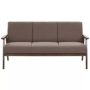Beliani, 3 Sitzer Sofa aus Polyester Retro ASNES 3 Sitzer Sofa aus Polyester Retro ASNES, Beliani - 3 Sitzer Sofa aus Polyester Retro ASNES, One Size, Braun Bunt