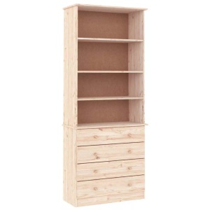 vidaXL, vidaXL Bücherregal mit Schubladen ALTA 77x35x186,5cm Massivholz Kiefer