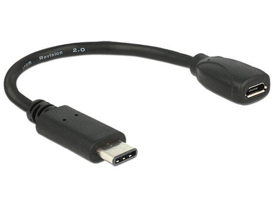 Delock, Adapter USB-C 2.0>Micro-USB-B 2.0, Delock USB 2.0-Adapterkabel USB C - Micro-USB B 0.15 m