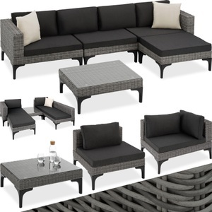 TecTake, Rattan Lounge mit Aluminiumgestell Konstanza Rattan Lounge mit Aluminiumgestell Konstanza, 