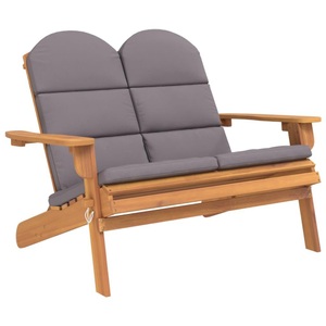 vidaXL, vidaXL Adirondack-Gartenbank mit Kissen 126 cm Massivholz Akazie