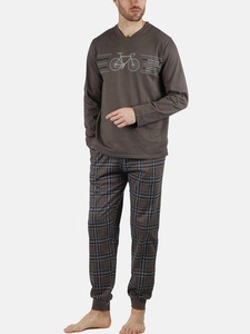 Admas, Pyjama Hausanzug Hose Und Oberteil Velo Antonio Miro Herren Grau XL, 