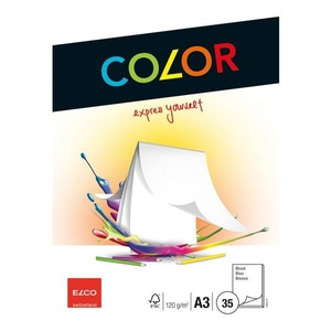 Manor, MANOR Malblock Malblock, Elco Zeichenpapier, A3, 120g, weiss, 74645.1, (35 Blatt)