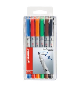undefined, STABILO OHP Pen non-perm. 1mm 853/6 6er Etui