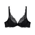 BELDONA, LACE COMFORT BH mit Bügel, ungefüttert mit herausnehmbaren Pads in schwarz