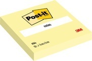 POST-IT, Post-it Haftnotiz 654 76 mm x 76 mm Gelb 100 Blatt