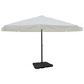 vidaXL, vidaXL Sonnenschirm Aluminium weiss mit Schirmständer