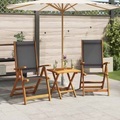 vidaXL, vidaXL Gartenstühle 2 Stk. Akazie Massivholz und Textilene