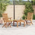 vidaXL, vidaXL Klappbare Gartenstühle 2 Stk. Massivholz Teak