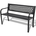 Diverse Hardware, Gartenbank 118 cm Stahl Schwarz