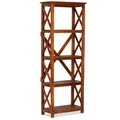 vidaXL, vidaXL Bücherregal Massivholz mit Honigfarbenem Finish 60x30x160 cm