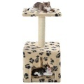 Diverse Hardware, Katzen-Kratzbaum Sisal 55 cm Beige Pfoten-Aufdruck