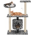 Diverse Hardware, Katzen-Kratzbaum Sisal 95 cm Grau Pfoten-Aufdruck