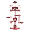 vidaXL, vidaXL Katzen-Kratzbaum mit Sisal-Kratzsäulen 203 cm Rot und Weiß