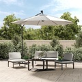 Diverse Hardware, Sonnenschirm Ampelschirm mit LED-Beleuchtung 300 cm Metallmast