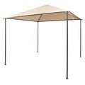 vidaXL, vidaXL Pavilion Partyzelt Überdachung 3x3 m Stahl Beige