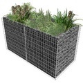 vidaXL, vidaXL Gabionen-Hochbeet Stahl 180×90×100 cm Silbern