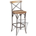 Diverse Hardware, Barstuhl Recyceltes Massivholz 45 x 45 x 110 cm