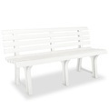 Diverse Hardware, Gartenbank 145,5 cm Kunststoff Weiss