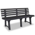 Diverse Hardware, Gartenbank 145,5 cm Kunststoff Anthrazit