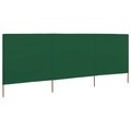 vidaXL, vidaXL 3-teiliges Windschutzgewebe 400 x 120 cm Grün