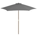 Diverse Hardware, Sonnenschirm mit Holz-Mast 270 cm Anthrazit