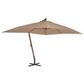 Diverse Hardware, Ampelschirm mit Holzmast 400 x 300 cm Taupe