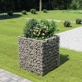 vidaXL, vidaXL Gabionen-Hochbeet Verzinkter Stahl 90×90×100 cm