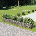 vidaXL, vidaXL Gabionen-Hochbeet Verzinkter Stahl 450×50×50 cm