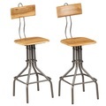 vidaXL, vidaXL Barhocker 2 Stk. Altholz Teak