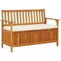 Diverse Hardware, Garten Aufbewahrungsbank Akazienholz Massiv 120 x 63 x 84 cm