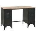 vidaXL, vidaXL Schreibtisch mit Ständer Tannenholz Massiv und Stahl 120x50x76 cm