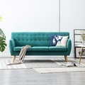 vidaXL, vidaXL 3-Sitzer-Sofa Stoffbezug 172x70x82 cm Grün