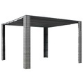 vidaXL, vidaXL Pavillon mit Dach Poly Rattan 300x300x200 cm Grau und Anthrazit