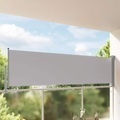 Diverse Hardware, Ausziehbare Seitenmarkise 100 x 300 cm Grau