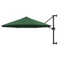 vidaXL, vidaXL Sonnenschirm Wandmontage mit Metallmast 300 cm Grün