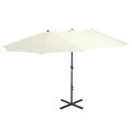 Diverse Hardware, Sonnenschirm mit Aluminium-Mast 460 x 270 cm Sand
