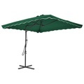 vidaXL, vidaXL Sonnenschirm mit Stahl-Mast 250×250 cm Grün