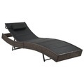 Diverse Hardware, Sonnenliege Poly Rattan und Textilene Braun