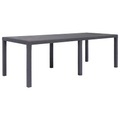 Diverse Hardware, Gartentisch Braun 220 x 90 x 72 cm Kunststoff Rattan-Optik
