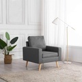 vidaXL, vidaXL Sessel Hellgrau Stoff