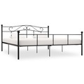 vidaXL, vidaXL Bettgestell Schwarz Metall 180×200 cm