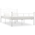 vidaXL, vidaXL Bettgestell Weiß Metall 140×200 cm