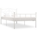 vidaXL, vidaXL Bettgestell Weiß Metall 90×200 cm