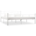vidaXL, vidaXL Bettgestell Weiß Metall 180×200 cm